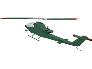 Bell AH-1 Cobra 3D Model preview