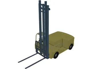 Forklift Boat 3D Model preview