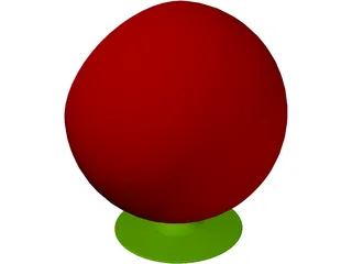 Egg Chair 3D Model preview