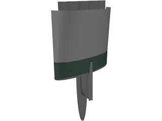 Wall Lamp 3D Model preview
