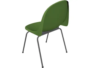 Modern Plastic Chair 3D Model preview