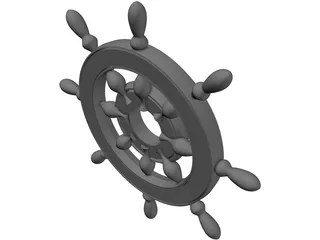Ship Wheel 3D Model preview