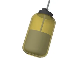 Paste Jar with Brush 3D Model preview