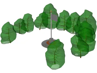 Flag Pole 3D Model preview