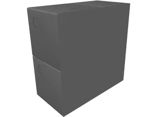 Cat Condo 4 Unit 3D Model preview