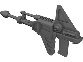 Sci-Fi Gun 3D Model preview