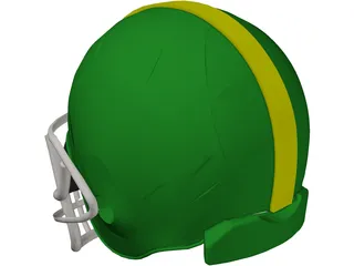 Football Helmet 3D Model preview
