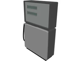 Petrol Pump Bowser 3D Model preview