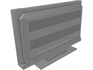 Plasma LCD Flatscreen TV 3D Model preview