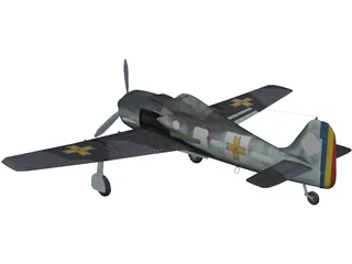 Focke-Wulf Fw 190 A 3D Model preview