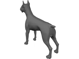 Dog Boxer 3D Model preview