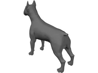 Dog Bull Terrier 3D Model preview