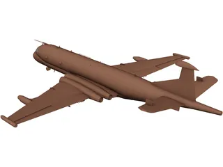 Hawker Siddeley Nimrod 3D Model preview