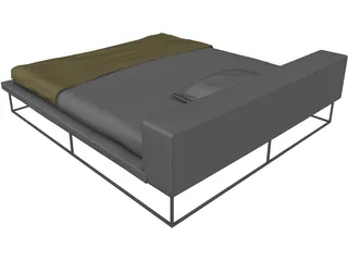 Ile Bed - Living Divani 3D Model preview