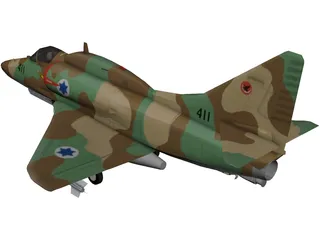 McDonnell Douglas A-4 Skyhawk (Ayit) 3D Model preview