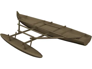 Hawaiian Canoe 3D Model preview