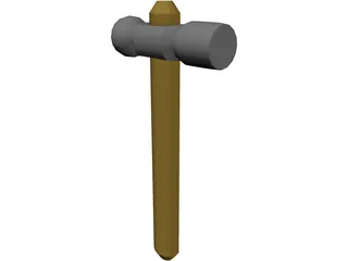 Ball Peen Hammer 3D Model preview