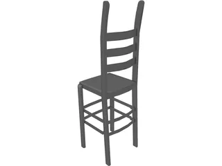 Bar Stool 3D Model preview