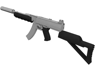 Thompson SMG Modified 3D Model preview