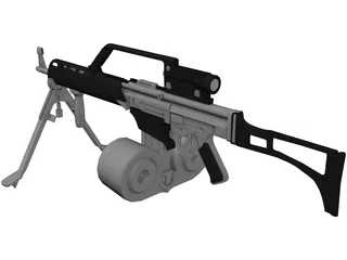Stg44 modified SAW 3D Model preview