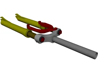 Suspension Fork 3D Model preview