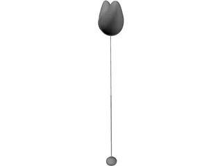 Floor Lamp Noguchi 3D Model preview