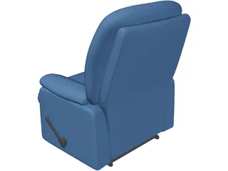 Leather Recliner 3D Model preview