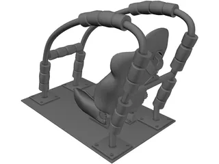 Racing Sim Seat 3D Model preview