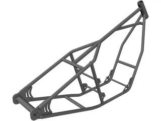Honda CB750 Motorcycle Frame 3D Model preview