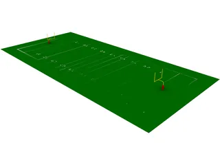 American Football Yard 3D Model preview