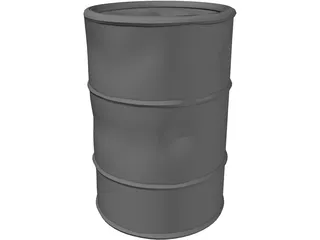 Rusty Old Barrel 3D Model preview