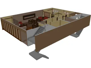 Bar Interior 3D Model preview