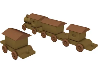 Toy Train 3D Model preview