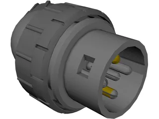 10 Amp Clipsal Plug (4 pin) 3D Model preview