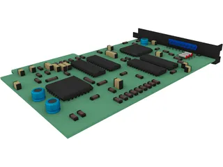 Small Circuitboard 3D Model preview