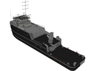 YTT Torpedo Recovery Ship 3D Model preview