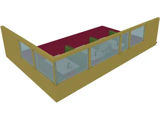 Diner Booths 3D Model preview