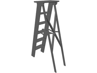 Folding Ladder 3D Model preview