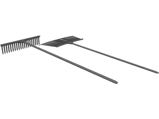 Lawn Rakes 3D Model preview
