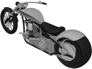 Custom Chopper 3D Model preview