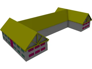 Retail Building 3D Model preview