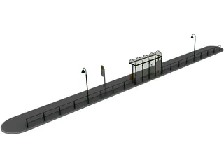 Bus Stop 3D Model preview