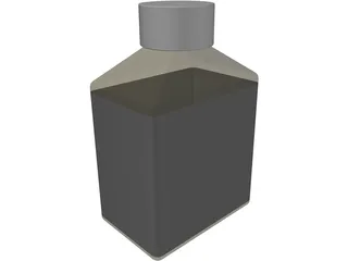 Glass Varnish Bottle 3D Model preview