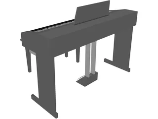 Electronic Keyboard 3D Model preview