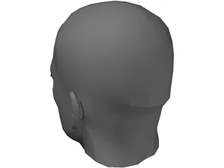 Male Adult Head 3D Model preview