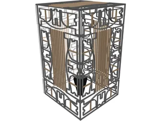 Golden Cage 3D Model preview