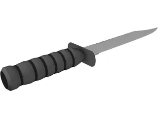 Ka-Bar Military Survival Knife 3D Model preview