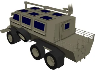 Buffalo Mine Clearing Armored Vehicle 3D Model preview