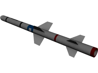 RIM-7 Sea Sparrow Missile 3D Model preview
