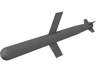 Generic Cruise Missile 3D Model preview